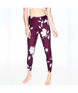 Athleta Leggings Floral Elation Stretch Plum Waist Pocket Size S - $612.40 MXN