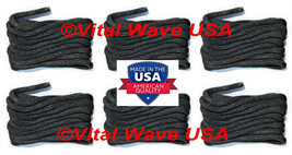 (6) USA Made Premium 5/8 in x 35 ft Black Nylon Boat Yacht Dock Line Mar... - $417.52