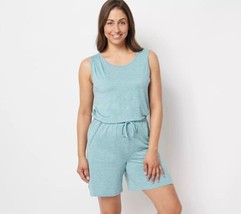 zuda Z-Cool Sleeveless Romper with Pockets (Heather Teal, 4X) A491529 - £17.22 GBP