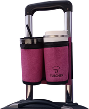 Travel Luggage Cup Holder, Tuegher Drink Carrier, Luggage Cup Holder Att... - $15.13