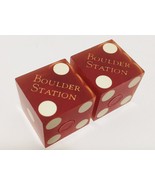 Boulder Station (Red) Las Vegas Casino Dice Genuine Numbered Sharp Corne... - $140.48 MXN