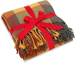 Classic Home Throw Blanket Shawl All Season Acrylic Cozy Soft Reversible Picnic - $28.17