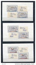 Czechoslovakia 1977 Three Sheets Sc 2136-8 Mi 2407-9 MNH 2 stamps+2 ornaments - £2.32 GBP