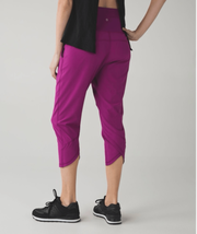 Lululemon Womens 2 Purple Tranquil Crop Casual Pants Yoga Gym Workout - £28.56 GBP