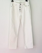 NEW EILEEN FISHER Organic Cotton Straight Ankle Pants, White (Size 2P) - £62.86 GBP