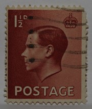 Vintage Stamps British Great Britain England 1 1/2 Half D Edward Viii Uk X1 B5 - £1.39 GBP