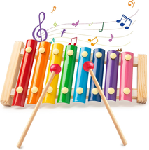 Lovestown Wooden Xylophone Musical Toy, 8 Rainbow Keys, 2 Mallets, Educa... - $200.22 MXN
