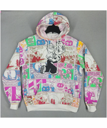 Popeye Hoodie Unisex M Colorful Cartoon Sweatshirt Comic Glitch Effect D... - $324.97 MXN