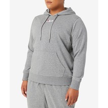Fila Womens Crowd Pleaser Hoodie Pullover Pockets Gray 3X - £16.93 GBP