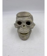 Small Ceramic Skull Head Candle Light Holder - $10.04