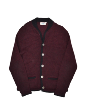 Vintage Robert Bruce Sweater Mens M St Lawrence Wool Cardigan Burgundy G... - $31.78