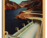 Arizona Spillway and Highway Bridge Boulder Dam Nevada NV UNP Linen Post... - $2.92