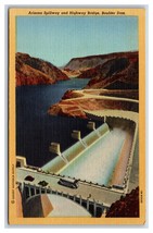 Arizona Spillway and Highway Bridge Boulder Dam Nevada NV UNP Linen Postcard S13 - £2.29 GBP