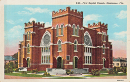 Kissimmee Florida~First Baptist Church~Antique Vintage Postcard - £8.11 GBP
