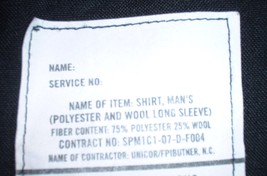 USN US Navy men&#39;s black service shirt 15.5X35 Unicor, 2007 great shape - £15.98 GBP