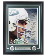1969 New York Jets 24 Signed Framed 16x20 Namath Close Up Photo Fanatics... - £995.64 GBP