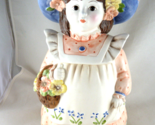 Vintage Takahashi Ceramic Bonnet Flower basket Cookie Jar made in Japan - $31.87