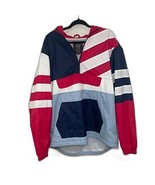 Multi-Color Pullover Windbreaker Size XL Colorblock Athletic Patriotic - $25.98 CAD