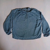 Who What Wear Womens Blouse Long Sleeve Mock Neck Top Blue Sz XL Y2k Style - $254.61 MXN