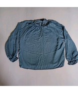 Who What Wear Womens Blouse Long Sleeve Mock Neck Top Blue Sz XL Y2k Style - $254.61 MXN