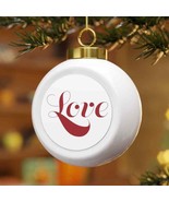 Christmas Ball Ornament &quot;Love&quot; with a Tree or Bells on back - $311.03 MXN