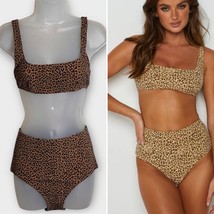 NWT THRILLS bikini Panthera High Waist Bottom &amp; Square Neck Top US Size 4 - $99.00