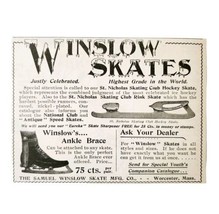 Samuel Winslow Hockey Ice Skates 1897 Advertisement Victorian Footwear A... - $19.99