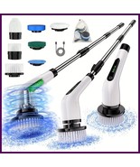 Electric Spin Scrubber Cordless Cleaning Brush 7 Heads Telescopic Handle... - $527.36 MXN