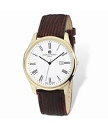 Men&#39;s Man&#39;s Charles Hubert IP-Plated Stainless Leather Band 43 mm Watch - $146.99