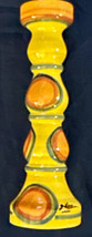 Gail Pittman Vase 2001 Colorful 15&quot; X 5&quot; Wide Yellow Orange + - £34.60 GBP