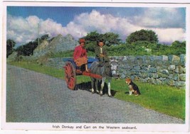 Ireland Postcard Irish Donkey &amp; Cart On The Western Seaboard - £2.90 GBP