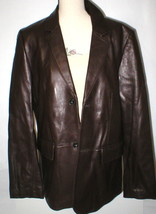 New Mens M Wilsons Leather Jacket Car Coat Dark Brown Medium Buttons Off... - £595.82 GBP