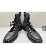Jimmy Choo  Laced Up Boots silver Leather 39.5 Eu= 9.5 IUs - $4,588.90 MXN