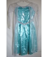 Disney ELSA Costume Sparkle Dress FROZEN Movie Long Satin Tulle Child Sm... - $26.59