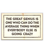 Comic Motto Genius is One Who Can do the Average Thing UNP Postcard H24 - £3.55 GBP