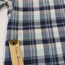 Lucky Brand Sportswear Men's Western Pearl Snap Button Up Blue Plaid Shirt Sz L image 3