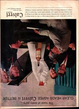 Vintage Calvert Reserve Whiskey 1959 Print Ad Clear Heads Agree It&#39;s Better A2 - £19.22 GBP