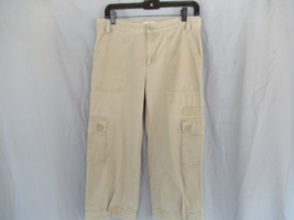 Gap Factory Store pants cargo cropped Size 6 beige 100% cotton - £10.95 GBP