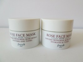 FRESH Rose Face Mask Infused Real Rose Petals Soothes Tones - 0.5 oz (LO... - $15.83