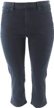NYDJ Cool Embrace Dbl Snap w/Side Slits Nautilus Capri Denim Jeans Size 4 NWT - £60.19 GBP
