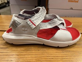 TIMBERLAND MEN&#39;S MOTION DUNE BLACKSTRAP SANDAL WHITE WEBBING A6DPP-ETZ A... - $84.99