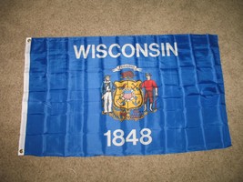 3X5 State Of Wisconsin Flag 3&#39;X5&#39; House Banner Super Polyester Grommets - £10.08 GBP