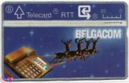 Phonecard Collector Belgacom Christmas Reindeer Telecard RTT Telefonkarte - £3.97 GBP