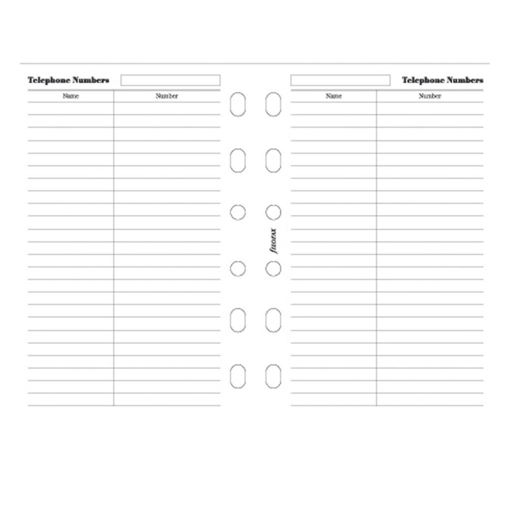 Filofax Filofax Pocket Telephone Numbers Notepaper - $16.83
