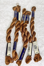 5 MINT Anchor Perle Pearl Cotton #944 Med Brown Embroidery Floss Vintage... - $11.39