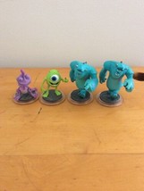 Disney Infinity Monsters Inc Sulley, Mike, and Randall Figurines Lot of 4 - £7.82 GBP