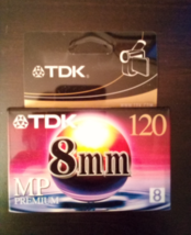 TDK 8mm MP Premium 120 Minute Camcorder Video Cassette Sealed. Free Ship... - $12.62 CAD