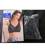 Playtex 18 Ore 4693 Senza Fili Nero Comfort Massimo Spalline Bra 40DD NUOVO - $367.33 MXN