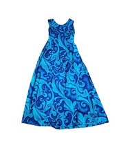 Vintage 1960s HAWAIIAN TOGS Tropical Print Hostess Maxi Dress 100% Cotto... - £70.40 GBP