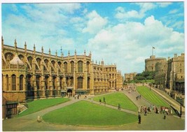 Postcard Windsor Castle Berkshire Lower Ward St George&#39;s Chapel England UK - £2.33 GBP